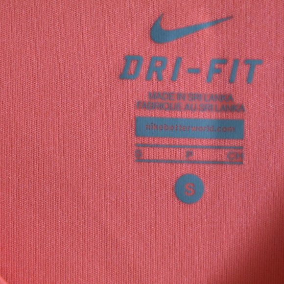 3/$15 NIKE DRI-FIT Neon Orange Short Sleeve V-Neck Tee - Picture 10 of 16